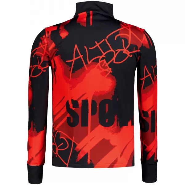  Férfi sport pulóver prémium plusz ALTISPORT VOJ/ALM076MI04 FEKETE/PIROS 