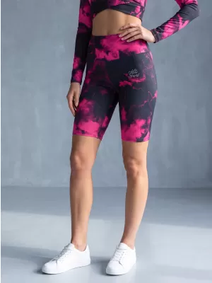 Női nadrág a térd prémium felett ALTISPORT VOJ/ALW066LEG02 FEKETE -PINK