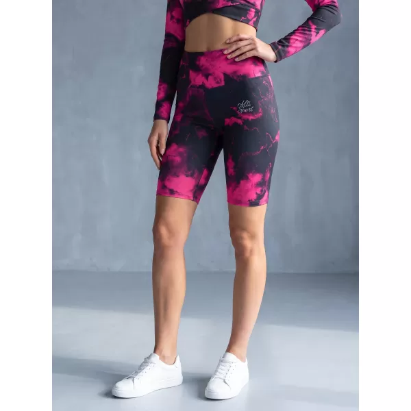  Női nadrág a térd prémium felett ALTISPORT VOJ/ALW066LEG02 FEKETE -PINK 