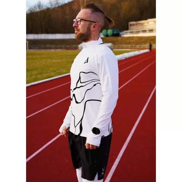  Férfi sport pulóver prémium plusz ALTISPORT VOJ/ALM073MI04 FEHÉR 