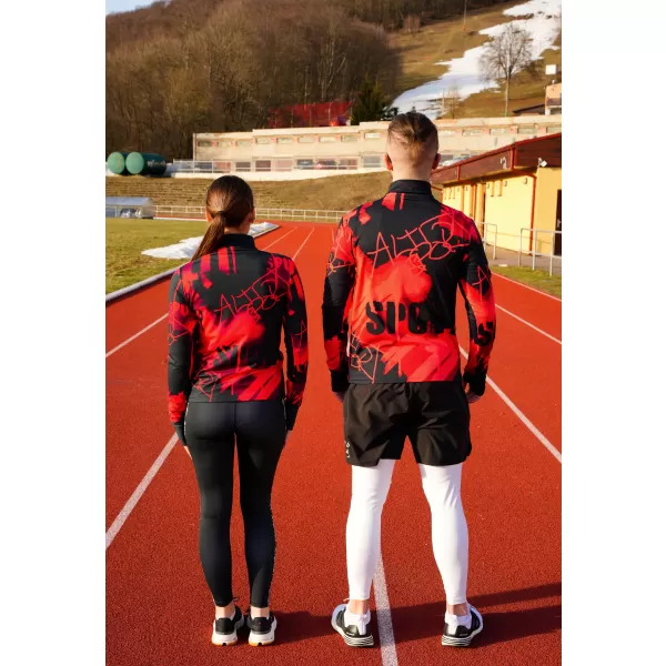  Női sport pulóver prémium plusz ALTISPORT VOJ/ALW076MI04 PIROS/FEKETE 