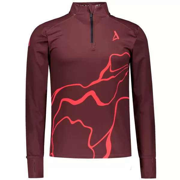  Férfi sport pulóver prémium plusz ALTISPORT VOJ/ALM073MI04 BORVÖRÖS 