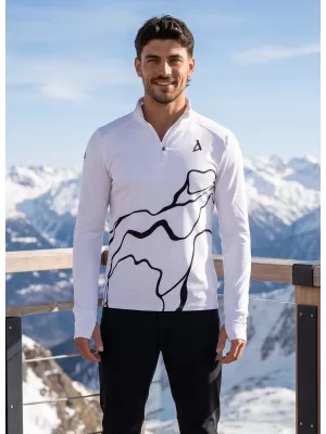 Férfi sport pulóver prémium plusz ALTISPORT VOJ/ALM073MI04 FEHÉR