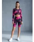 Női nadrág a térd prémium felett ALTISPORT VOJ/ALW066LEG02 FEKETE -PINK