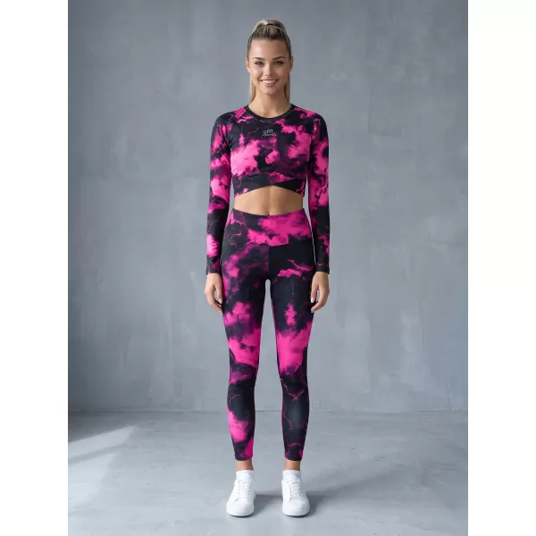  Női hosszú nadrág prémium ALTISPORT VOJ/ALW066LEG01 FEKETE -PINK 