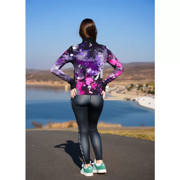  Női sport pulóver prémium plusz ALTISPORT VOJ/ALW055MI04 FEKETE -PINK 