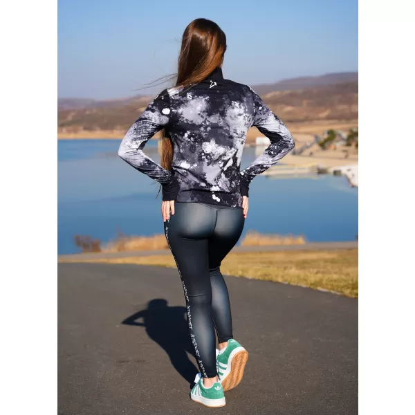  Női sport pulóver prémium plusz ALTISPORT VOJ/ALW055MI04 FEKETE -FEHÉR 