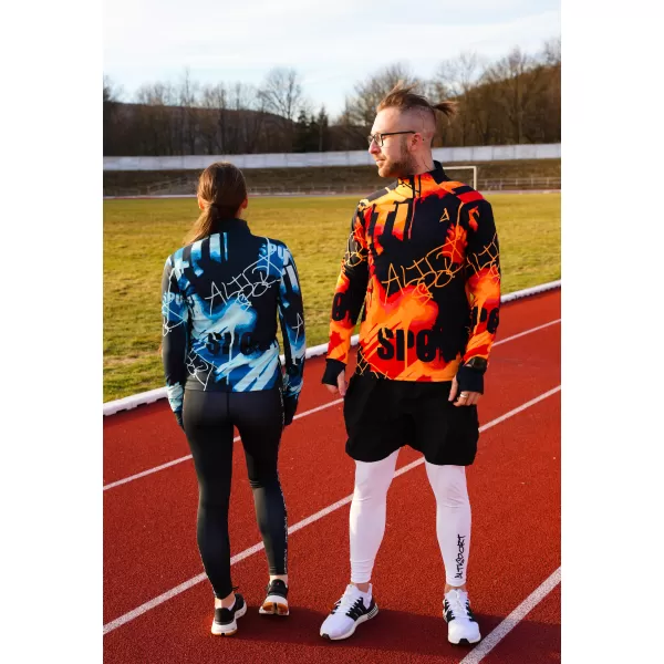  Női sport pulóver prémium plusz ALTISPORT VOJ/ALW076MI04 KÉK/FEKETE 
