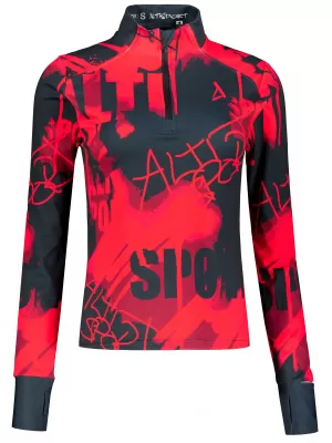Női sport pulóver prémium plusz ALTISPORT VOJ/ALW076MI04 PIROS/FEKETE