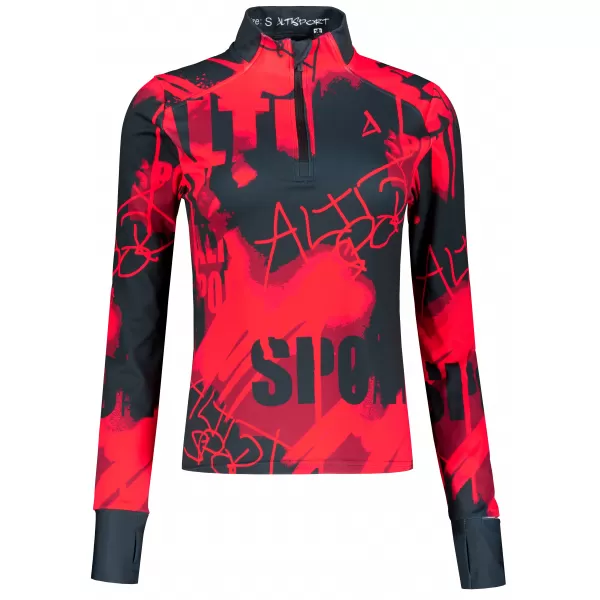  Női sport pulóver prémium plusz ALTISPORT VOJ/ALW076MI04 PIROS/FEKETE 