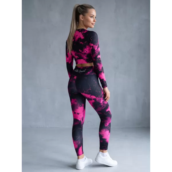  Női hosszú nadrág prémium ALTISPORT VOJ/ALW066LEG01 FEKETE -PINK 