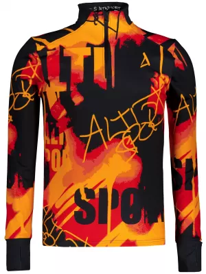 Férfi sport pulóver prémium plusz ALTISPORT VOJ/ALM076MI04 NARANCSSÁRGA/FEKETE