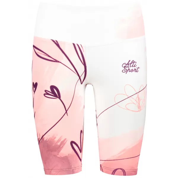 Női nadrág a térd prémium felett ALTISPORT VOJ/ALW083LEG02 FEHÉR -PINK 
