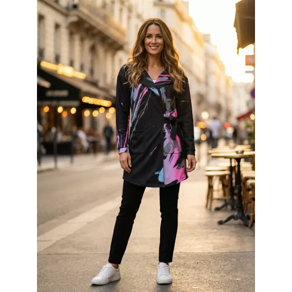  Női pulóver prémium táska ALTISPORT VOJ/ALW074MI05 FEKETE -PINK 