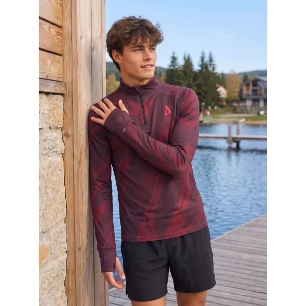  Férfi sport pulóver prémium plusz ALTISPORT VOJ/ALM072MI04 BORVÖRÖS 