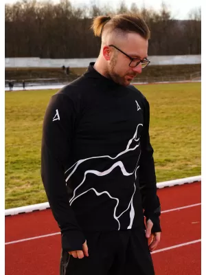 Férfi sport pulóver prémium plusz ALTISPORT VOJ/ALM073MI04 FEKETE