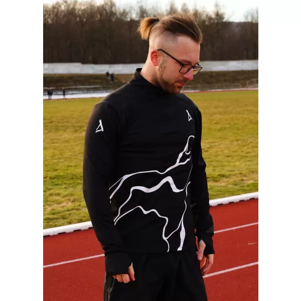 Férfi sport pulóver prémium plusz ALTISPORT VOJ/ALM073MI04 FEKETE 