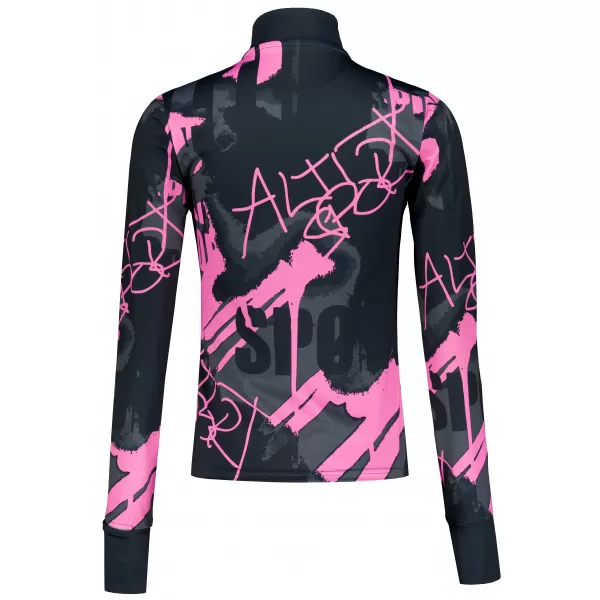  Női sport pulóver prémium plusz ALTISPORT VOJ/ALW076MI04 FEKETE/FLUO RÓZSASZÍN 