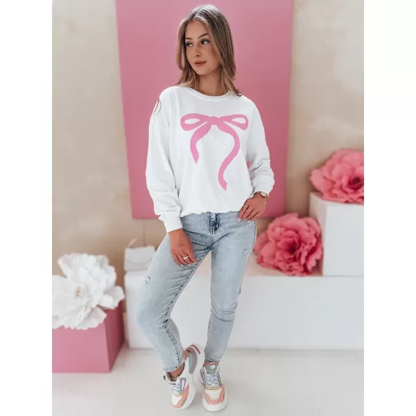  Női túlméretes pulóver DSTREET SOFTTIE BY1358 FEHÉR 