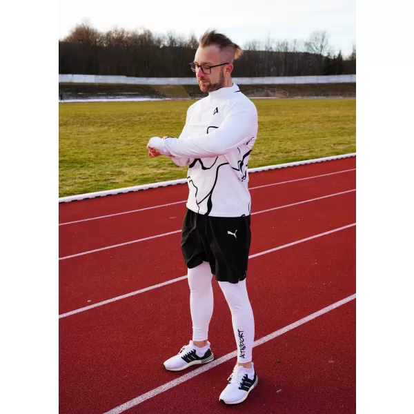  Férfi sport pulóver prémium plusz ALTISPORT VOJ/ALM073MI04 FEHÉR 