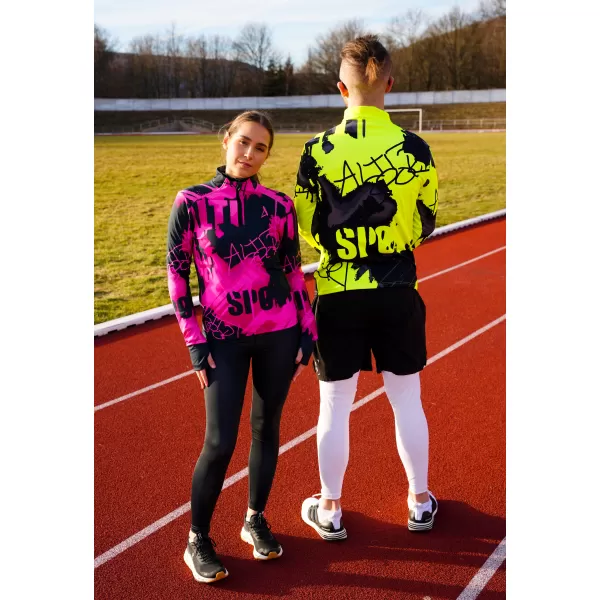  Férfi sport pulóver prémium plusz ALTISPORT VOJ/ALM076MI04 FLUO-SÁRGA 