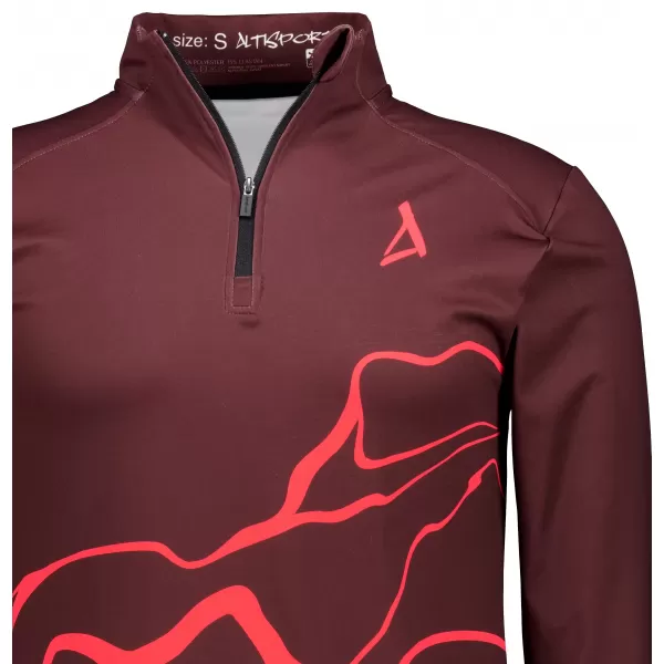  Férfi sport pulóver prémium plusz ALTISPORT VOJ/ALM073MI04 BORVÖRÖS 