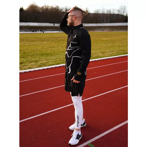  Férfi sport pulóver prémium plusz ALTISPORT VOJ/ALM073MI04 FEKETE 