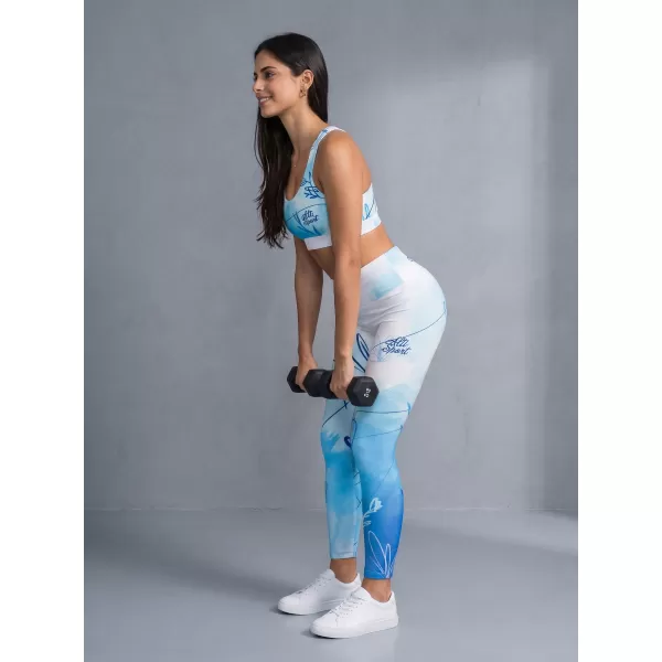  Női hosszú nadrág prémium ALTISPORT VOJ/ALW083LEG01 FEHÉR -BLUE 