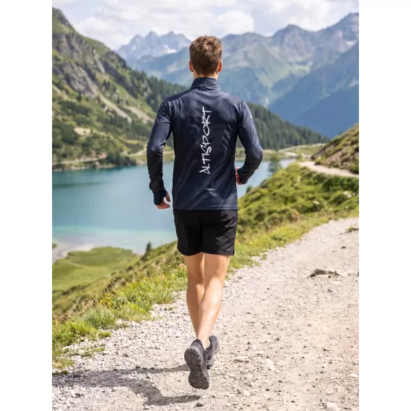  Férfi sport pulóver prémium plusz ALTISPORT VOJ/ALM072MI04 FEKETE 
