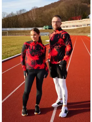 Női sport pulóver prémium plusz ALTISPORT VOJ/ALW076MI04 PIROS/FEKETE