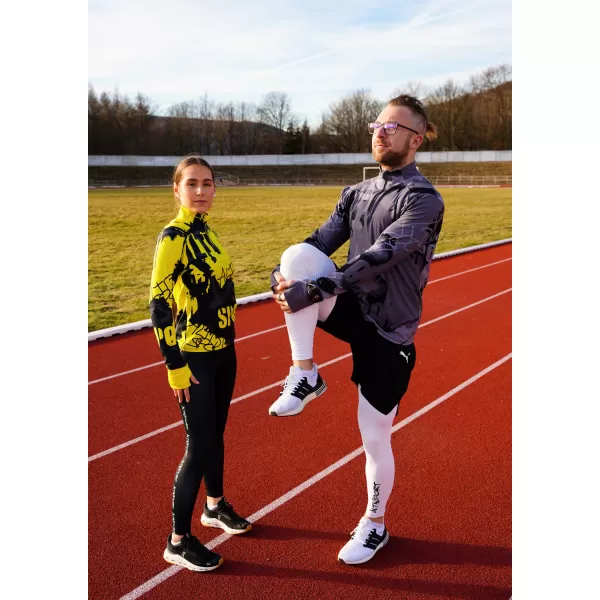 Férfi sport pulóver prémium plusz ALTISPORT VOJ/ALM076MI04 SÖTÉTSZÜRKE 