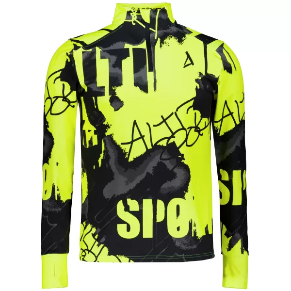  Férfi sport pulóver prémium plusz ALTISPORT VOJ/ALM076MI04 FLUO-SÁRGA 