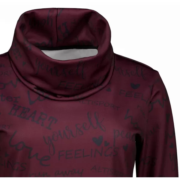  Női meghosszabbított prémium pulóver ALTISPORT VOJ/ALW067MI06 BURGUNDIA 