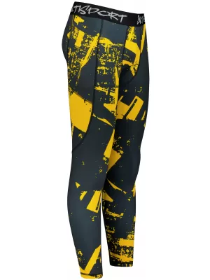 Férfi sport lábbeli hosszú prémium ALTISPORT VOJ/ALM079LEG01 FEKETE -SÁRGA