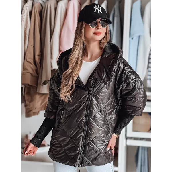 Női kabát DSTREET PUFFILOF TY4855 FEKETE 