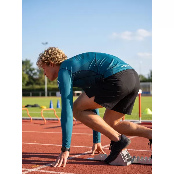  Férfi funkcionális tömörítési T -póló hosszú ujjú prémiummal ALTISPORT VOJ/ALM095TR03 KEROZIN 