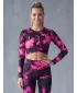 A nők funkcionális növényi teteje hosszú ujjú prémiummal ALTISPORT VOJ/ALW066TR04 FEKETE -PINK