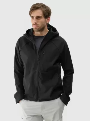 Férfi softshell dzseki 4F WSS25TSOFM313 MÉLYFEKETE