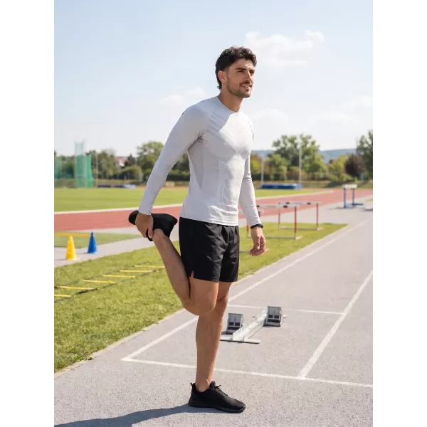  Férfi funkcionális tömörítési T -póló hosszú ujjú prémiummal ALTISPORT VOJ/ALM095TR03 SZÜRKE 