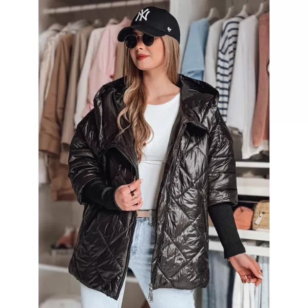  Női kabát DSTREET PUFFILOF TY4855 FEKETE 