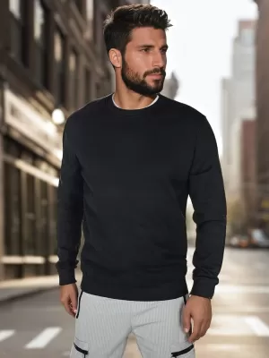 Férfi pulóver DSTREET BX5882 FEKETE