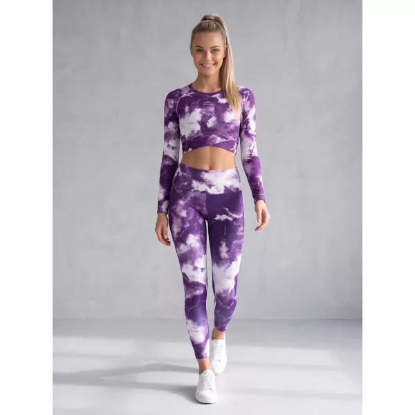  A nők funkcionális növényi teteje hosszú ujjú prémiummal ALTISPORT VOJ/ALW066TR04 FEHÉR -VIOLET 