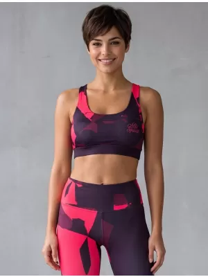 Női sport melltartó prémium ALTISPORT VOJ/ALW080POD01 BORVÖRÖS