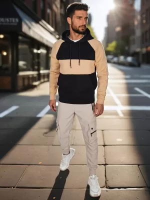 Férfi pulóver DSTREET BX5897 A SZÍNEK KEVERÉKE