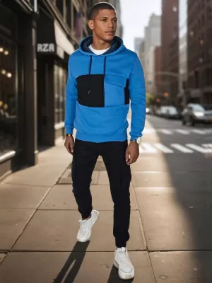 Férfi pulóver DSTREET BX5912 KÉK