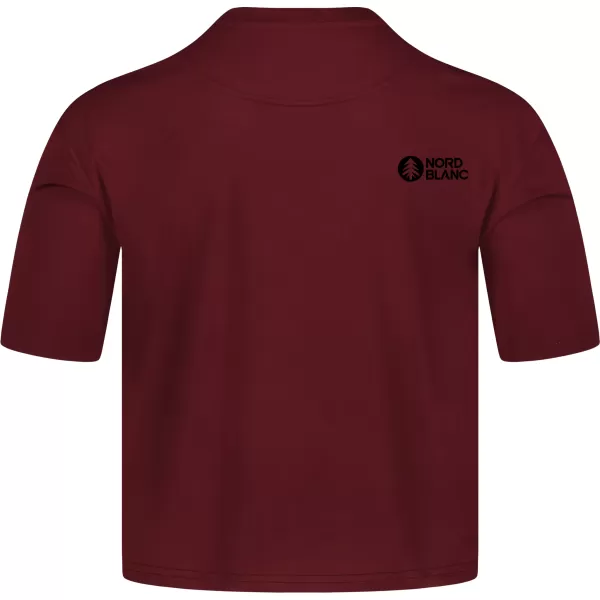  Női funkcionális crop top NORDBLANC NBSLF8028 BURGUNDIA 