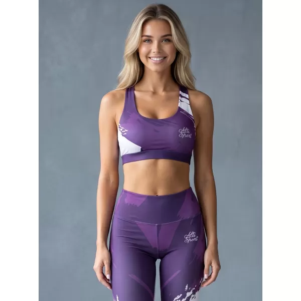  Női sport melltartó prémium ALTISPORT VOJ/ALW081POD01 SÖTÉT LILA 