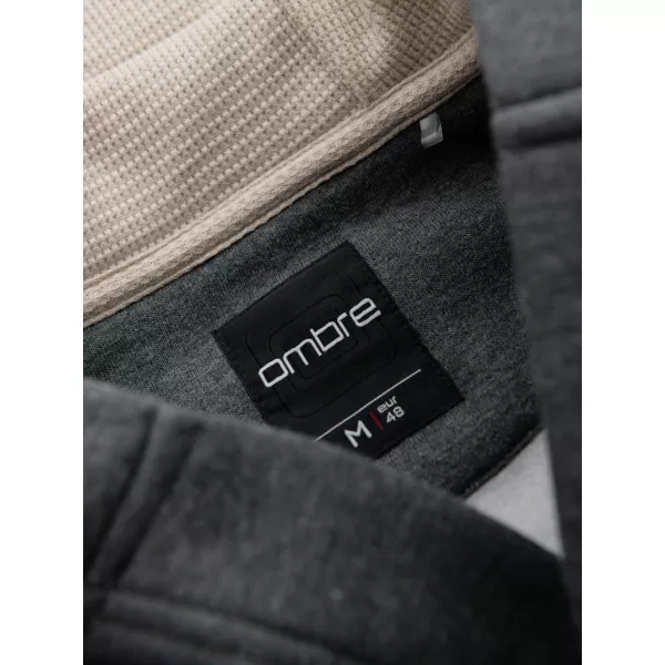  Férfi pulóver OMBRE OM-SSZP-0186 GRAFIT MELANGE 