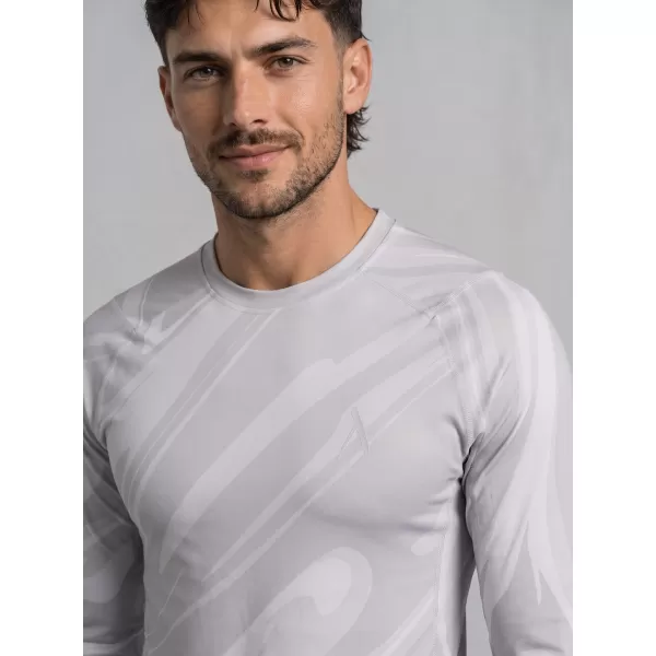  Férfi funkcionális tömörítési T -póló hosszú ujjú prémiummal ALTISPORT VOJ/ALM072TR03 SZÜRKE 