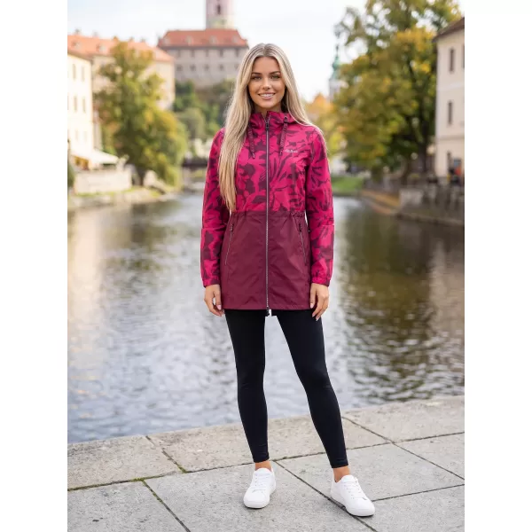  Kabát ALTISPORT ELANI BURGUNDIA 